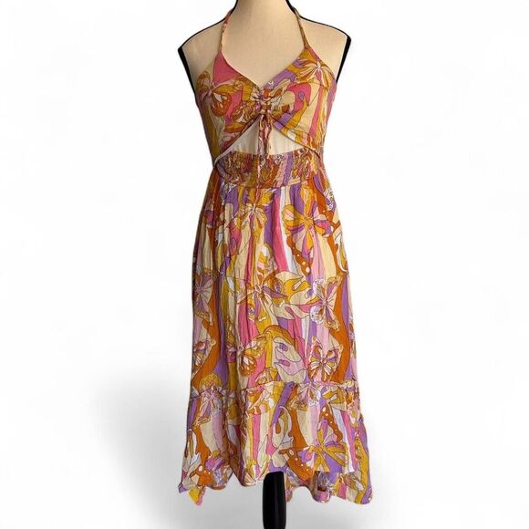 Jolie & Joy Women's Colorful Butterfly Smocked Dress Trippy Fairycore - Picture 1 of 6